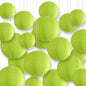 Ultimate 20-Piece Apple Green Nylon Lantern Party Pack - Assorted Sizes of 10", 12", 14", 18" (5 Round Lanterns Each) for Weddings, Events and Décor