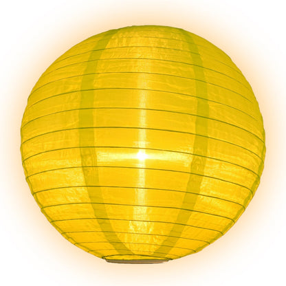 Lit Apple Green Shimmering Nylon Lantern