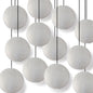 BULK PACK (12) 16" Beige Shimmering Nylon Lantern, Even Ribbing, Durable, Hanging