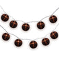 BLOWOUT 4" Black Round Shimmering Nylon Lantern Party String Lights (8FT, Expandable)