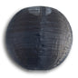 30" Black Jumbo Shimmering Nylon Lantern, Even Ribbing, Durable, Dry Outdoor Hanging Decoration