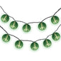 4" Emerald Green Round Shimmering Nylon Lantern Party String Lights (8FT, Expandable)