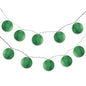 BLOWOUT 4" Emerald Green Round Shimmering Nylon Lantern Party String Lights (8FT, Expandable)