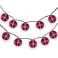 4" Royal Purple Round Shimmering Nylon Lantern Party String Lights (8FT, Expandable)