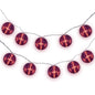 BLOWOUT 4" Royal Purple Round Shimmering Nylon Lantern Party String Lights (8FT, Expandable)