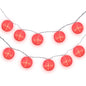 4" Hot Pink Round Shimmering Nylon Lantern Party String Lights (8FT, Expandable)