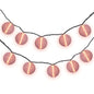 4" Light Purple Round Shimmering Nylon Lantern Party String Lights (8FT, Expandable)
