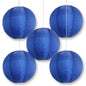 BULK PACK (5) 24" Navy Blue Shimmering Nylon Lantern, Even Ribbing, Durable, Hanging