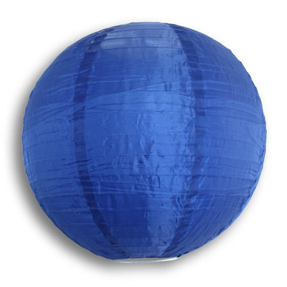 BULK PACK (12) 12" Dark Navy Blue Shimmering Nylon Lantern, Even Ribbing, Durable, Hanging - PaperLanternStore.com - Paper Lanterns, Decor, Party Lights & More