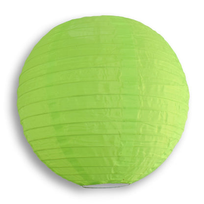 BULK PACK (5) 18" Neon Green Shimmering Nylon Lantern - PaperLanternStore.com - Paper Lanterns, Decor, Party Lights & More