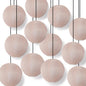 BULK PACK (12) 12" Rose Quartz Pink Shimmering Nylon Lantern, Even Ribbing, Durable, Hanging