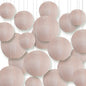 Ultimate 20-Piece Rose Quartz Pink Nylon Lantern Party Pack - Assorted Sizes of 6", 8", 10", 12" (5 Round Lanterns Each) for Weddings, Events and Décor