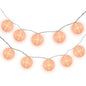 BLOWOUT 4" Rose Quartz Pink Round Shimmering Nylon Lantern Party String Lights (8FT, Expandable)