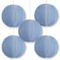 BULK PACK (5) 12" Serenity Blue Shimmering Nylon Lantern, Even Ribbing, Durable, Hanging
