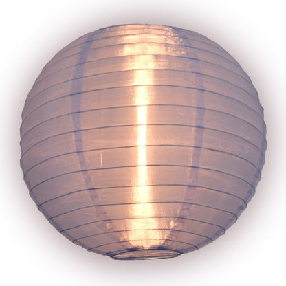 20" Serenity Blue Shimmering Nylon Lantern, Even Ribbing, Durable, Hanging