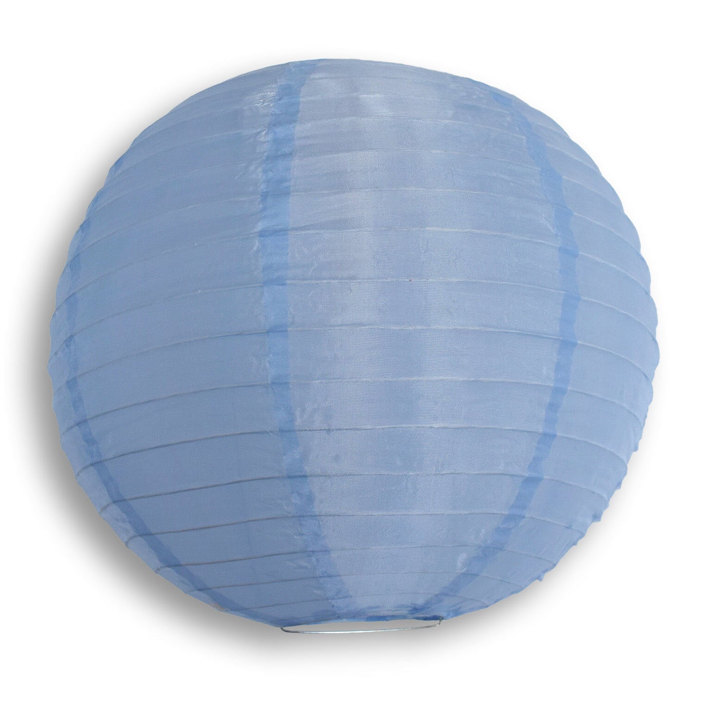 12 PACK | 14" Serenity Blue Shimmering Nylon Lantern, Even Ribbing, Durable, Hanging Decoration
