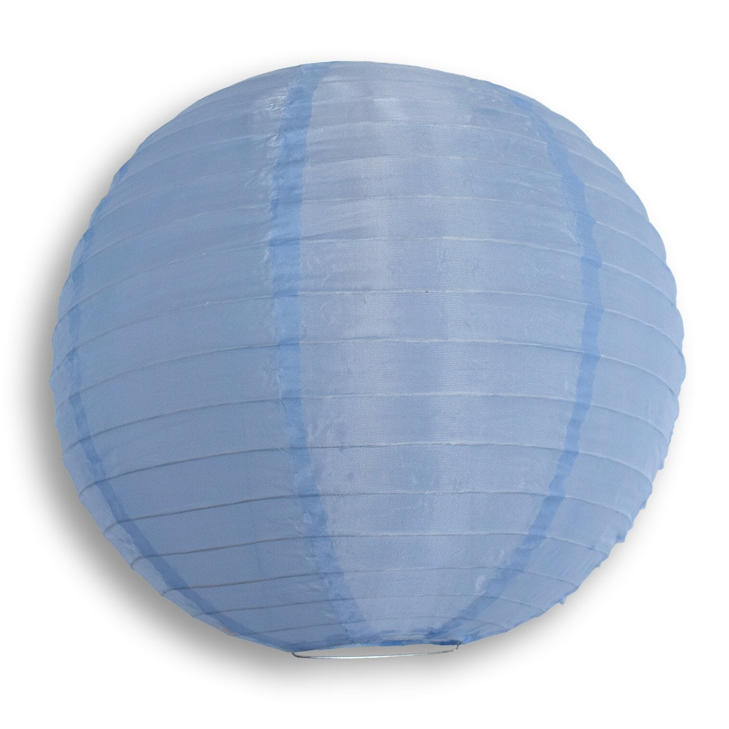 20" Serenity Blue Shimmering Nylon Lantern, Even Ribbing, Durable, Hanging
