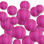 Ultimate 20-Piece Ultra Violet Nylon Lantern Party Pack - Assorted Sizes of 6", 8", 10", 12" (5 Round Lanterns Each) for Weddings, Events and Décor
