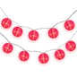 BLOWOUT 4" Violet Round Shimmering Nylon Lantern Party String Lights (8FT, Expandable)