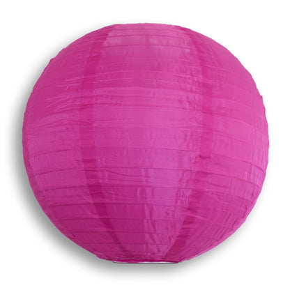 BULK PACK (5) 24" Ultra Violet Shimmering Nylon Lantern, Even Ribbing, Durable, Hanging