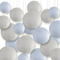 Ultimate 20-Piece White Variety Nylon Lantern Party Pack - Assorted Sizes of 6", 8", 10", 12" (5 Round Lanterns Each) for Weddings, Events and Décor