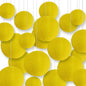 Ultimate 20-Piece Yellow Nylon Lantern Party Pack - Assorted Sizes of 6", 8", 10", 12" (5 Round Lanterns Each) for Weddings, Events and Décor