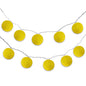 BLOWOUT 4" Yellow Round Shimmering Nylon Lantern Party String Lights (8FT, Expandable)