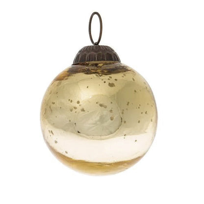 3-PACK | 2.5" Gold Ava Mercury Glass Ball Ornament Christmas Holiday Decoration