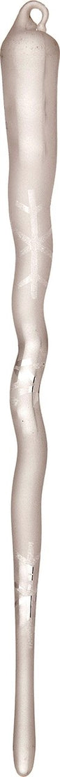 Heirloom Glass Icicle Ornament (frosted design) - PaperLanternStore.com - Paper Lanterns, Decor, Party Lights & More