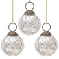 3-PACK | 2" Silver Penina Mercury Glass Ball Ornament Christmas Decoration