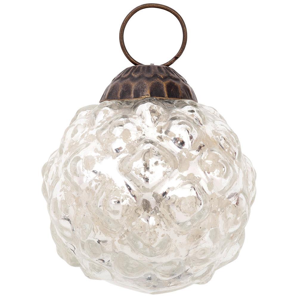 5 Pack | Silver Royal Chic Assorted Ornaments Set - Great Gift Idea, Vintage-Style Decorations for Christmas, Special Occasions, Home Decor and Parties