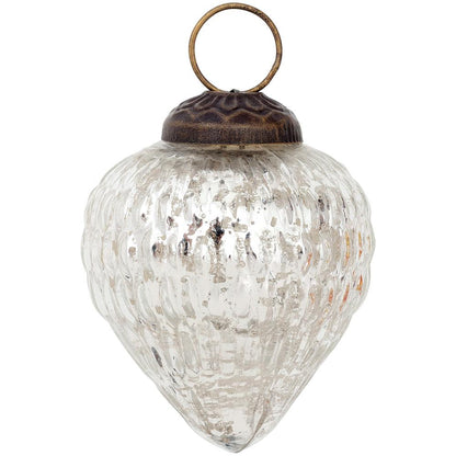 5 Pack | Silver Royal Chic Assorted Ornaments Set - Great Gift Idea, Vintage-Style Decorations for Christmas, Special Occasions, Home Decor and Parties