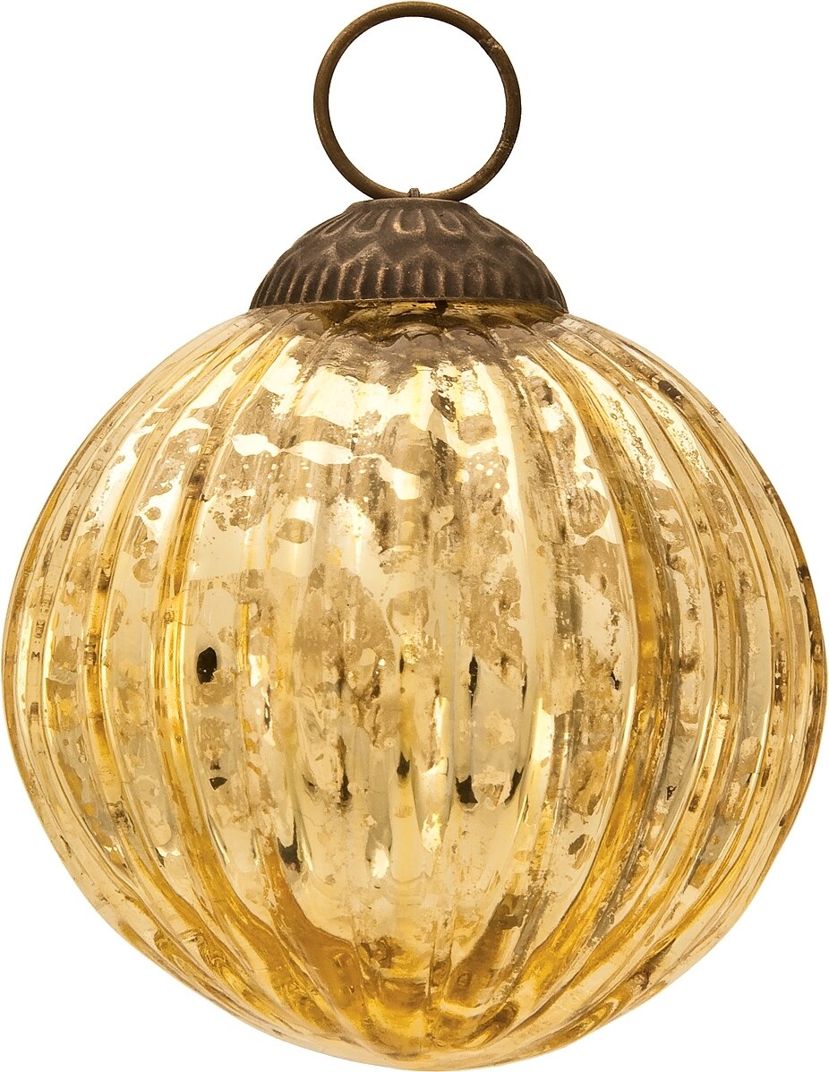 4 Pack | Gold Vintage Elegance Assorted Ornaments Set - Great Gift Idea, Vintage-Style Decorations for Christmas, Special Occasions, Home Decor and Parties
