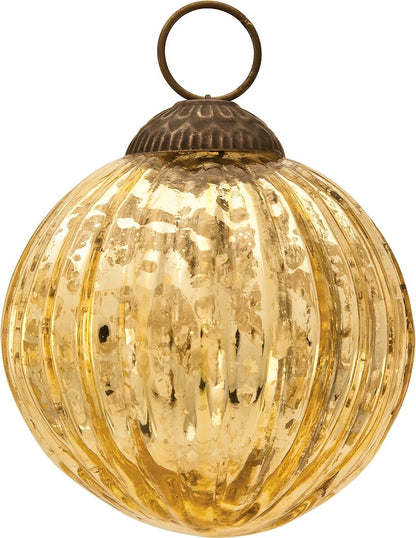 4 Pack | Gold Vintage Elegance Assorted Ornaments Set - Great Gift Idea, Vintage-Style Decorations for Christmas, Special Occasions, Home Decor and Parties