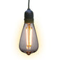 CORD + Shatterproof Bulb | Black Weatherproof Outdoor Pendant Light Lamp Cord Combo Kit, ST64 Warm White Bulb
