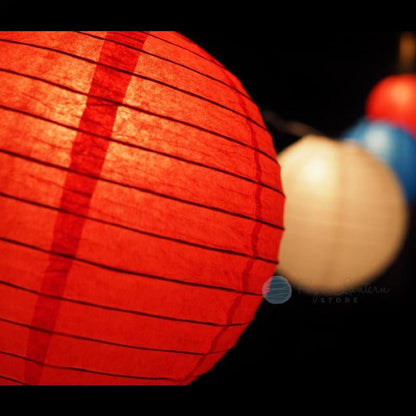 16" Patriotic 4th of July Paper Lantern String Light COMBO Kit (21 FT, EXPANDABLE, White Cord) - PaperLanternStore.com - Paper Lanterns, Decor, Party Lights & More