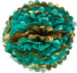 Mixed Blues with Gold Tissue Paper Flower Pom Pom 15 inch - PaperLanternStore.com - Paper Lanterns, Decor, Party Lights & More