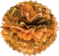 Mixed Oranges with Gold Tissue Paper Flower Pom Pom 15 inch - PaperLanternStore.com - Paper Lanterns, Decor, Party Lights & More