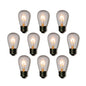 10-Pack LED Filament S14 Shatterproof Energy Saving Light Bulb, Dimmable, 1W,  E26 Medium Base
