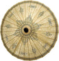 32 Inch Painted Tibetan Flame Motif Paper Umbrella - PaperLanternStore.com - Paper Lanterns, Decor, Party Lights & More