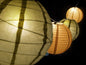 16" Wedding Gold Paper Lantern String Light COMBO Kit (21 FT, EXPANDABLE, White Cord)