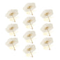 BULK PACK (10-PACK) Beige / Ivory Paper Parasol Umbrella, Scallop Blossom Shaped with Elegant Handle