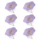 BULK PACK (6-Pack) 32" Lavender Paper Parasol Umbrella, Scallop Blossom Shaped with Elegant Handle