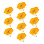 BULK PACK (10-Pack) 32" Orange Paper Parasol Umbrella, Scallop Blossom Shaped with Elegant Handle
