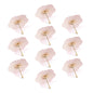 BULK PACK (10-Pack) 32" Pink Paper Parasol Umbrella, Scallop Blossom Shaped with Elegant Handle