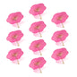 BULK PACK (10-Pack) 32" Fuchsia Paper Parasol Umbrella, Scallop Blossom Shaped with Elegant Handle