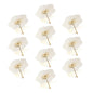 BULK PACK (10-Pack) 32" White Paper Parasol Umbrella, Scallop Blossom Shaped with Elegant Handle