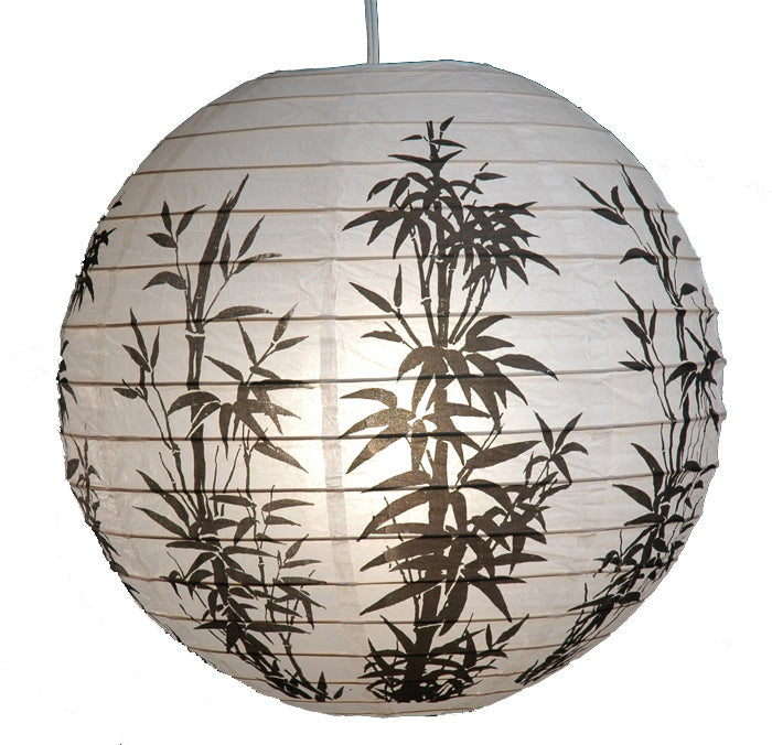 16" Bamboo Pattern Paper Lantern - PaperLanternStore.com - Paper Lanterns, Decor, Party Lights & More