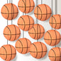 12 PACK | Basketball Paper Lantern Shaped Sports Hanging Decoration - PaperLanternStore.com - Paper Lanterns, Decor, Party Lights & More