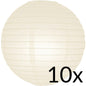 BULK PACK (10) 30" Beige / Ivory Jumbo Round Paper Lanterns, Even Ribbing, Chinese Hanging Wedding & Party Decoration - PaperLanternStore.com - Paper Lanterns, Decor, Party Lights & More